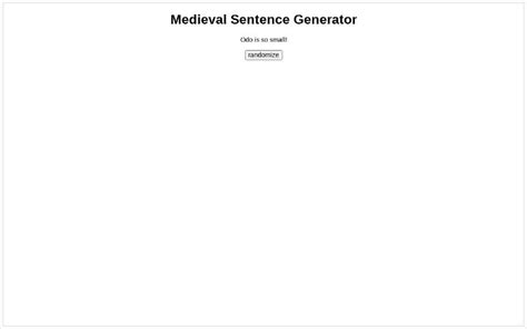 medieval sentence generator.